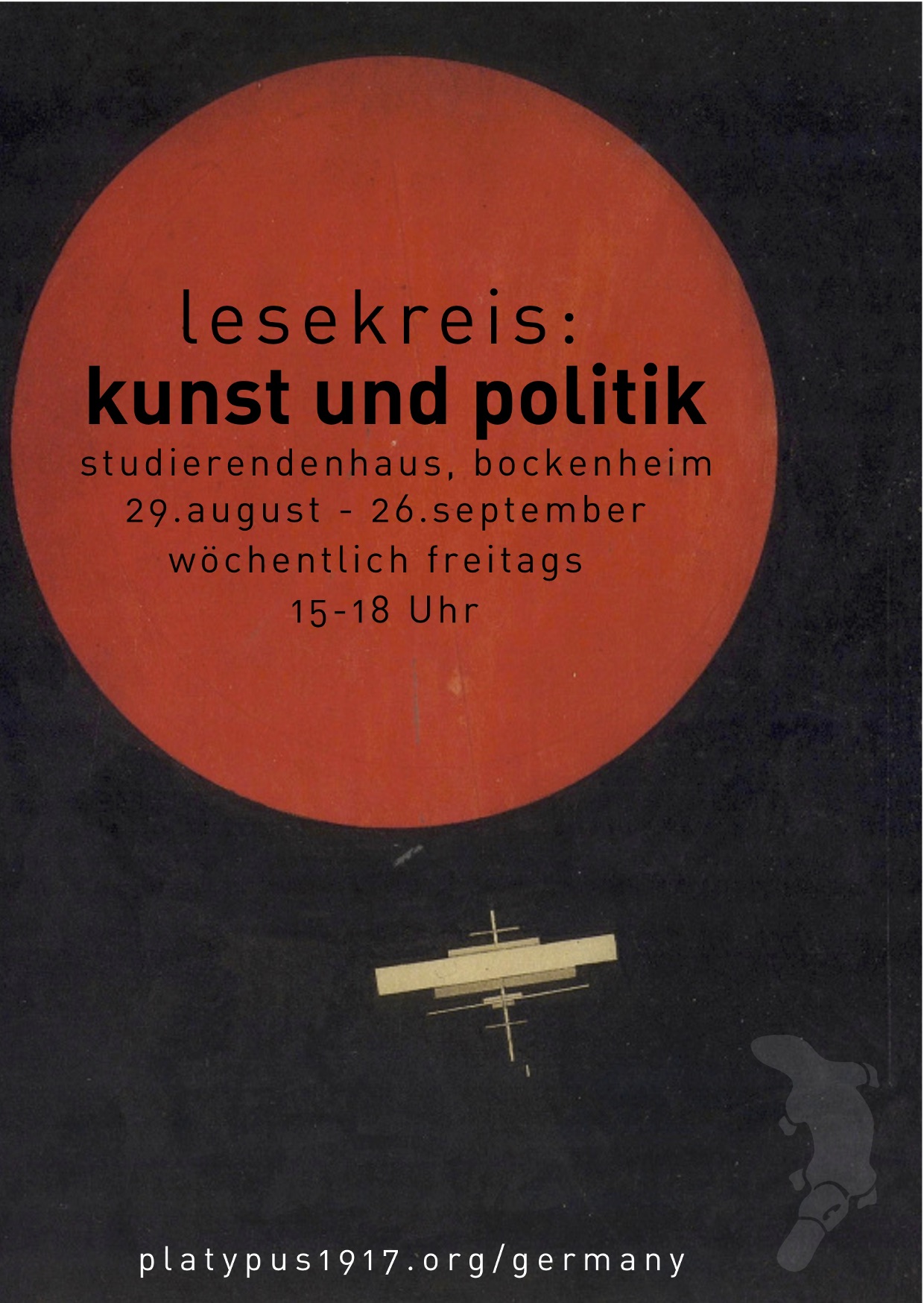 [29.08.-26.9.] Lesekreise: Kunst und Politik